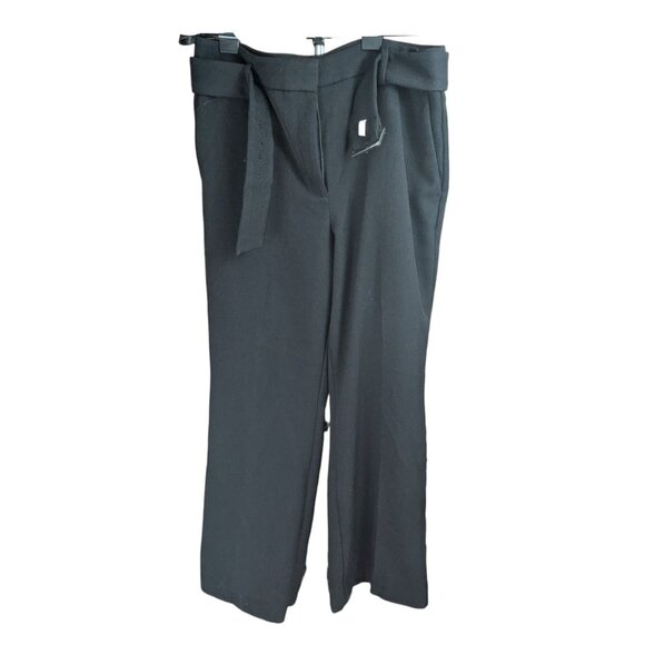 Ann Taylor Pants w Belt Skinny Corduroy Black High Rise High Waist Sz 14 - Picture 2 of 10